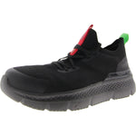 Timberland PRO Setra Knit Composite Safety Toe - Sneakers for Men - Moisture-Wicking Lining - Pull Tabs Black/Red 3.5 E - Wide