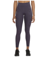 Nike Women's One Luxe Icon Clash Training Leggings (Dark Raisin/Black, Small)