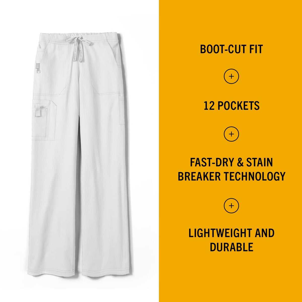Carhartt Women's Cross-Flex Boot Cut Cargo Pant, White, Large