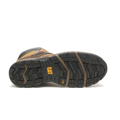 Caterpillar Excavator Superlite Waterproof Soft Toe Work Boot Men Dark Beige