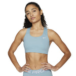 Nike Women's Medium Support Non Padded Sports Bra (as1, Alpha, m, Regular, Regular, Worn Blue/White, Medium)