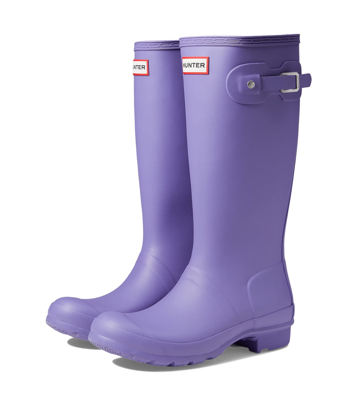 Hunter Kids Original Boots for Little and Big Kids - Woven Nylon Lining and Comfortable Cushioned Footbed Iridescent Purple 4 Big Kid M