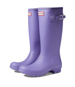 Hunter Kids Original Boots for Little and Big Kids - Woven Nylon Lining and Comfortable Cushioned Footbed Iridescent Purple 4 Big Kid M