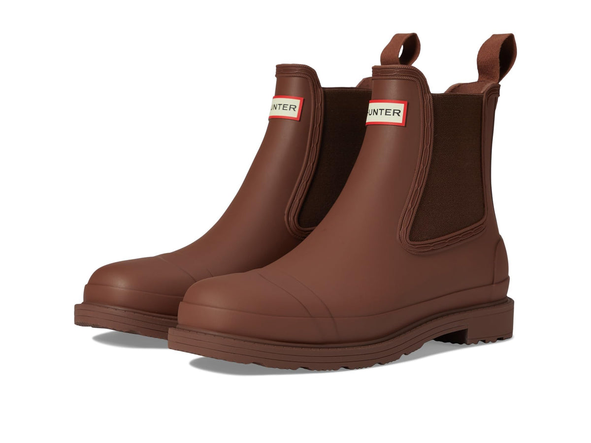 Hunter Commando Chelsea Boot Brown Brush/Brown Bolt 10 M
