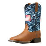 Ariat Unisex Kids' Patriot Western Boot 12 Big Kid Grand Canyon/Blue Camo