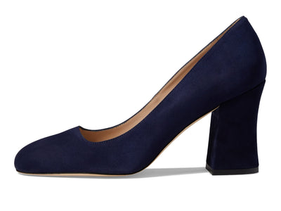 Stuart Weitzman Curveblock 85 Pump Nice Blue 7.5 B