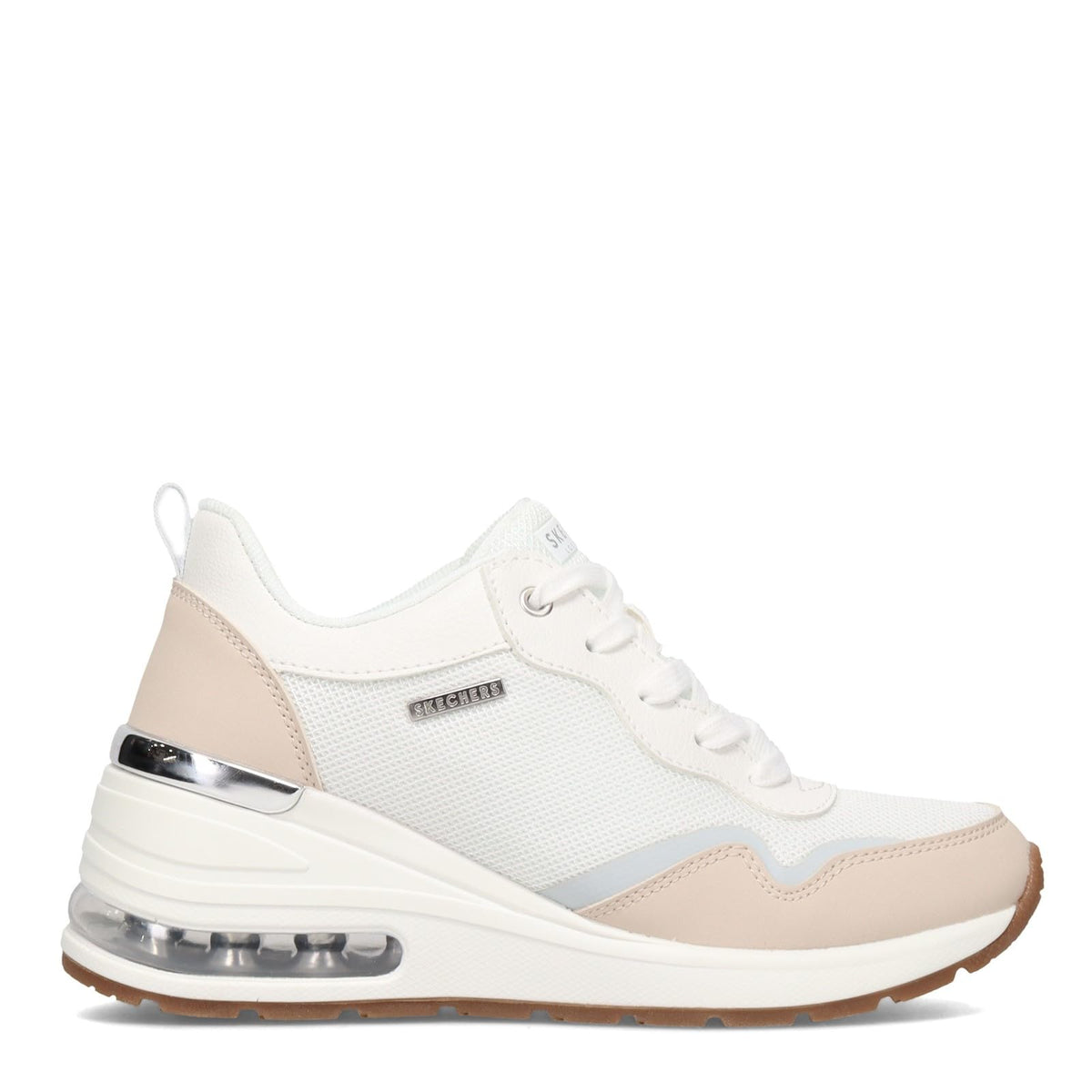 Skechers Women's Million Air-ess Sneaker, White, 5.5