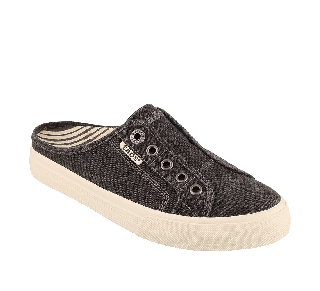 Taos Footwear Women's Ez Soul Sneaker 9 Charcoal Wash Canvas