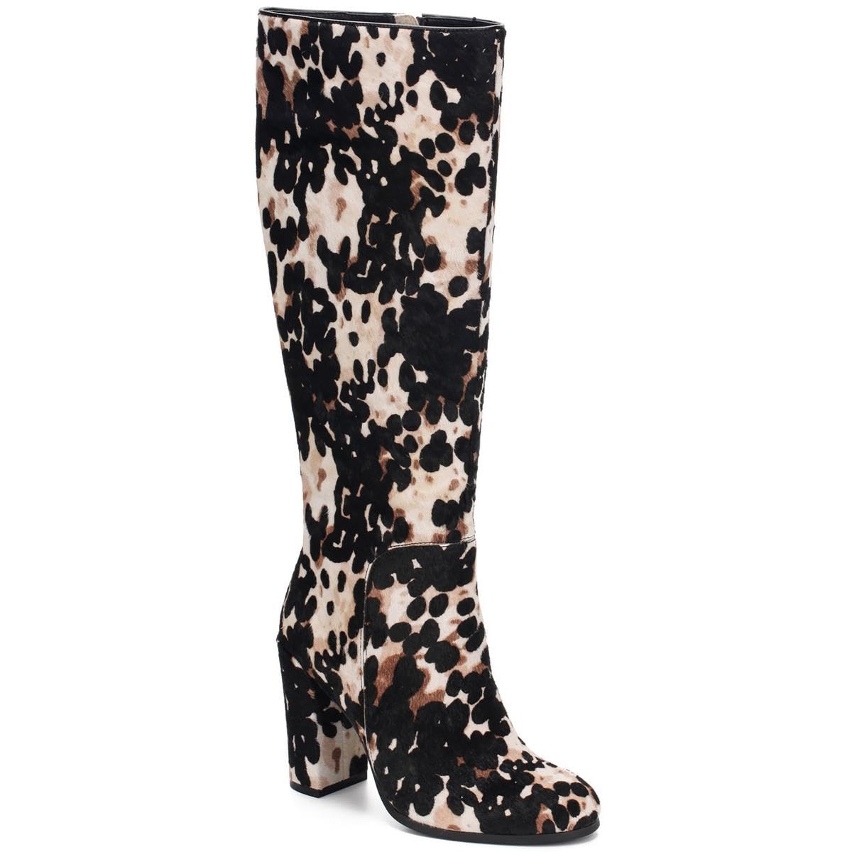 Kenneth Cole Women's Women's Justin High Heel Knee Boot, Black/White, 9