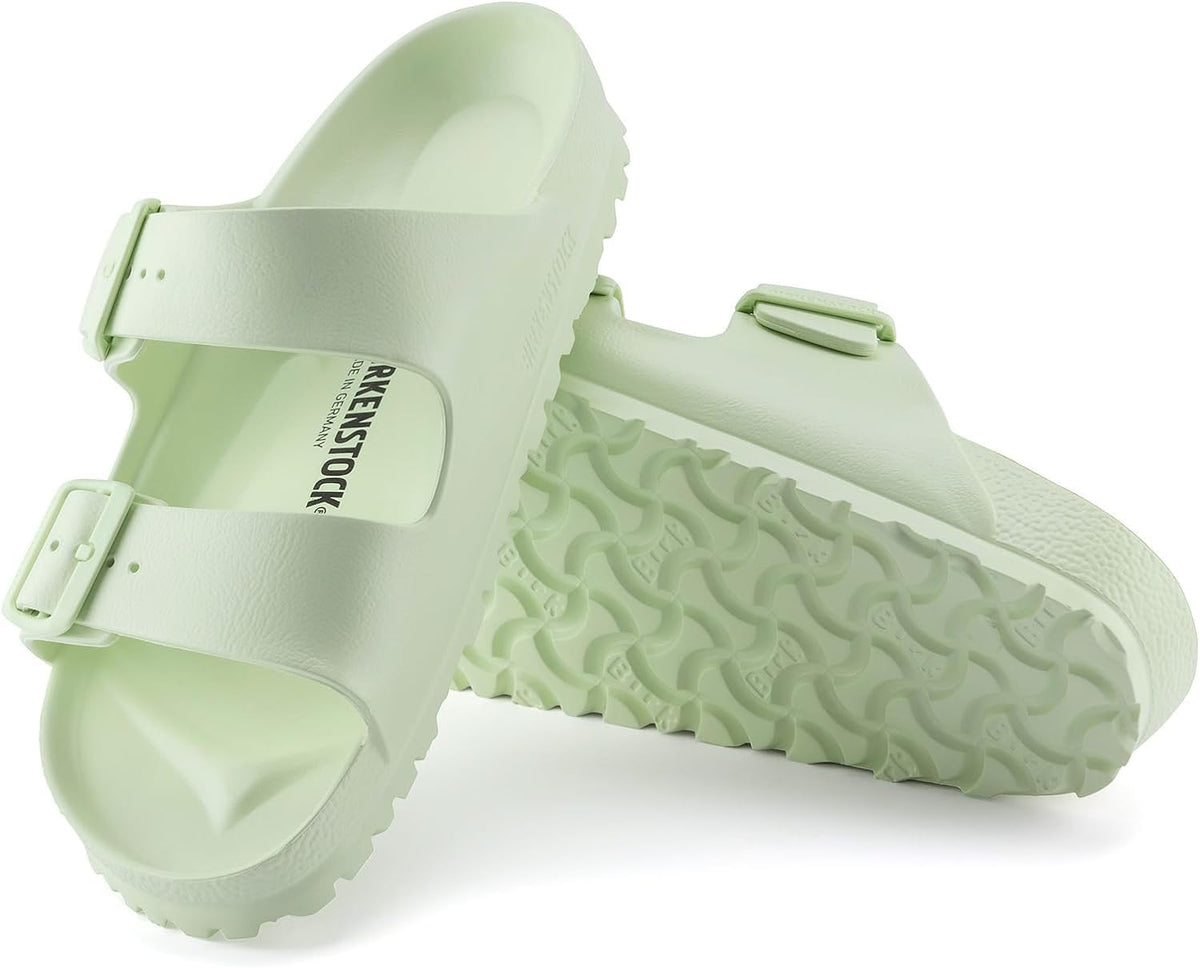 Birkenstock Unisex Arizona Essentials Slide-On Sandal, Faded Lime, 5-5.5 Narrow Women/3-3.5 Narrow Men, 36EU