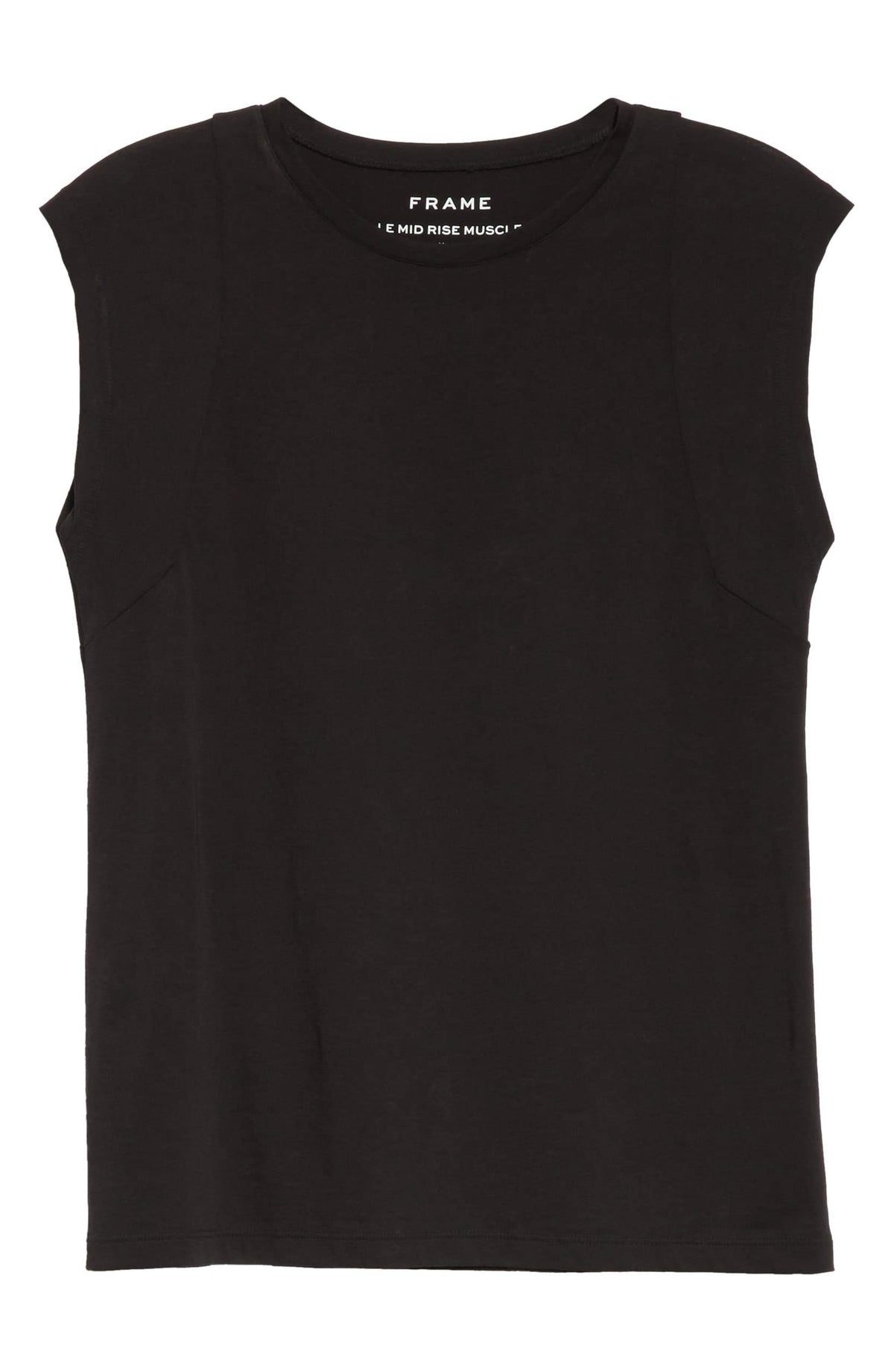Frame Womens Muscle Mid Rise Tank Top Black XS