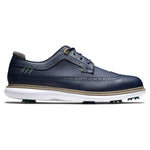 FootJoy Men's Traditions-Shield Tip Previous Season Style Golf Shoe, Navy/Navy/Green, 8