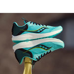 Saucony Women's Freedom 5 Running Shoe, Cool Mint/Acid, 9
