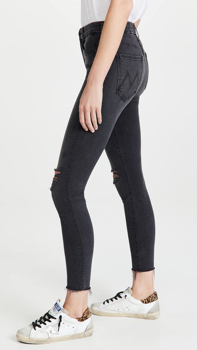 MOTHER Women's The Looker Ankle Fray Jeans 27 Burning Out Lanterns
