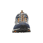 Merrell Moab FST Low Waterproof Hiking Sneaker, Navy/Grey/Orange, 11.5 Wide US Unisex Big_Kid