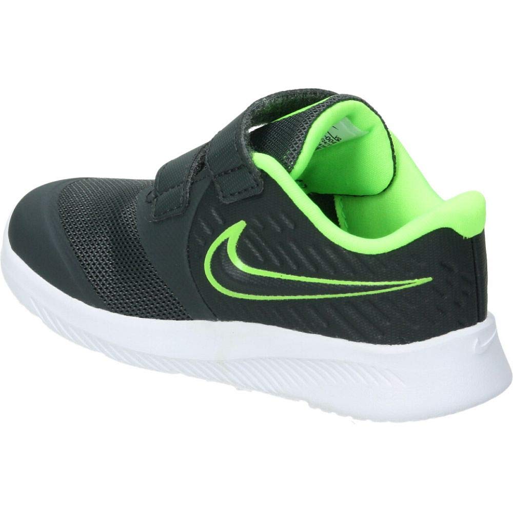 Nike Baby Boys Star Runner 2 (TDV) Sneaker, Anthracite/Electric Green-White, 9 Infant