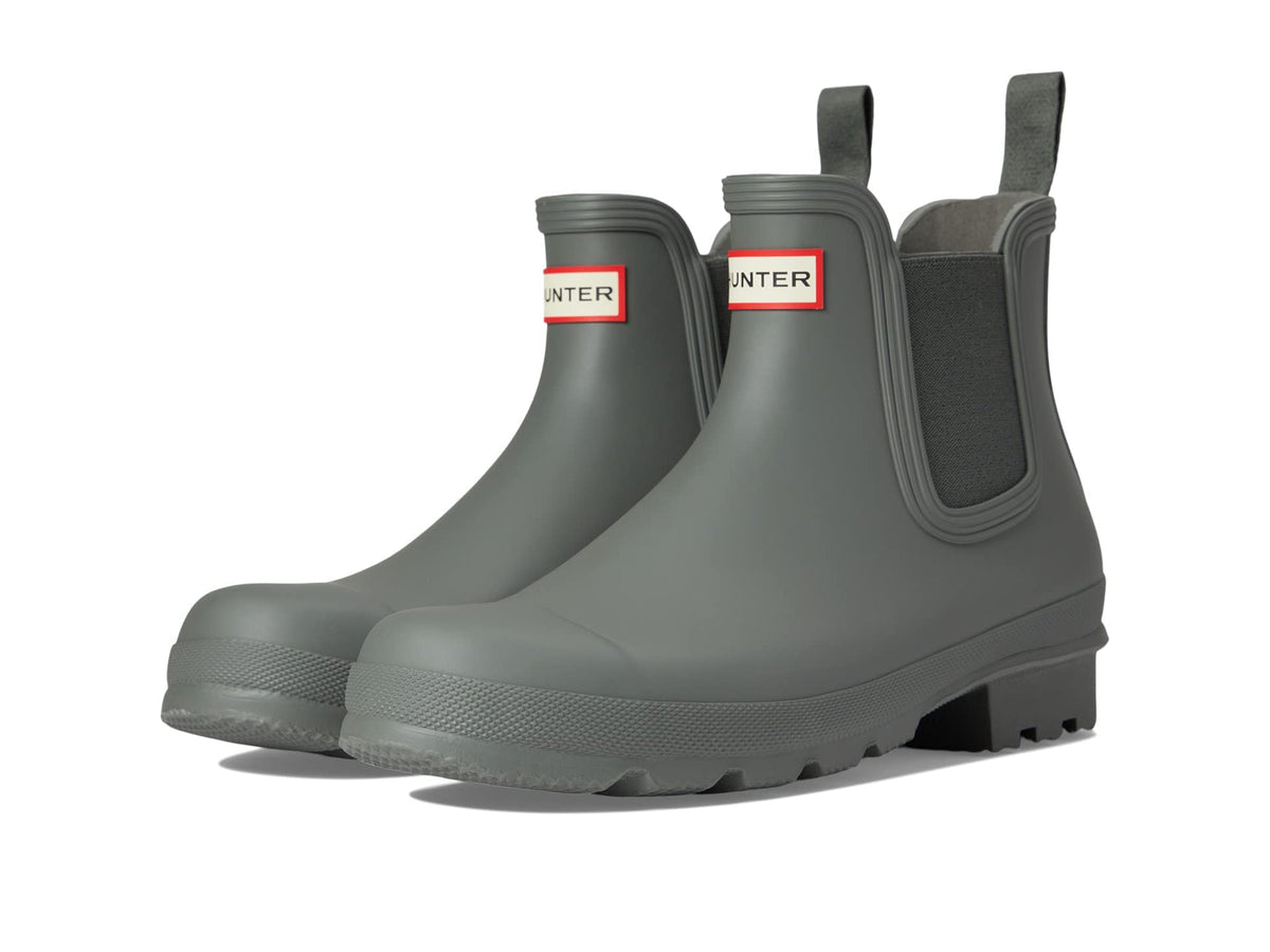 Hunter Original Chelsea Boots for Men Offers Classic, Round Toe, Waterproof Rubber Upper, and Cushioned Man-Made Footbed. Urban Grey 11 M