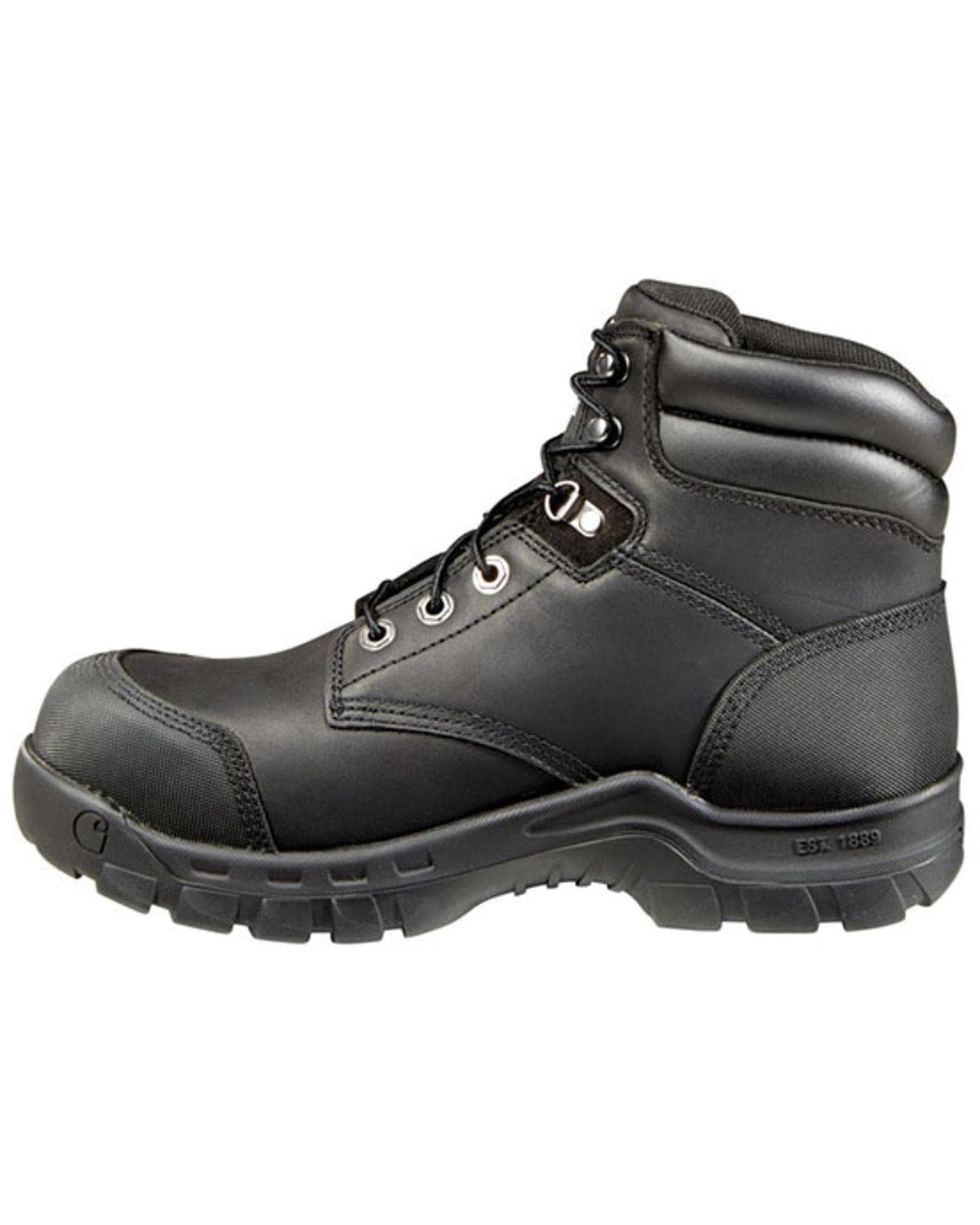 Carhartt Men's 6" Rugged Flex Waterproof Breathable Composite Toe Leather Work Boot CMF6371,Black Oil Tanned,9.5 W US