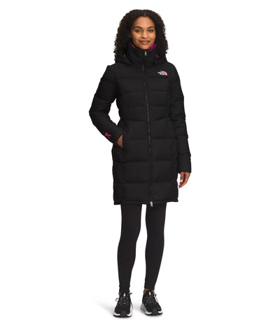 THE NORTH FACE Women's Metropolis Insulated Parka (Standard and Plus Size), TNF Black/Mr. Pink, 3X