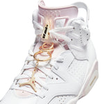 Women's Jordan 6 Retro Gold Hoops White/Metallic Gold (DH9696 100) - 7