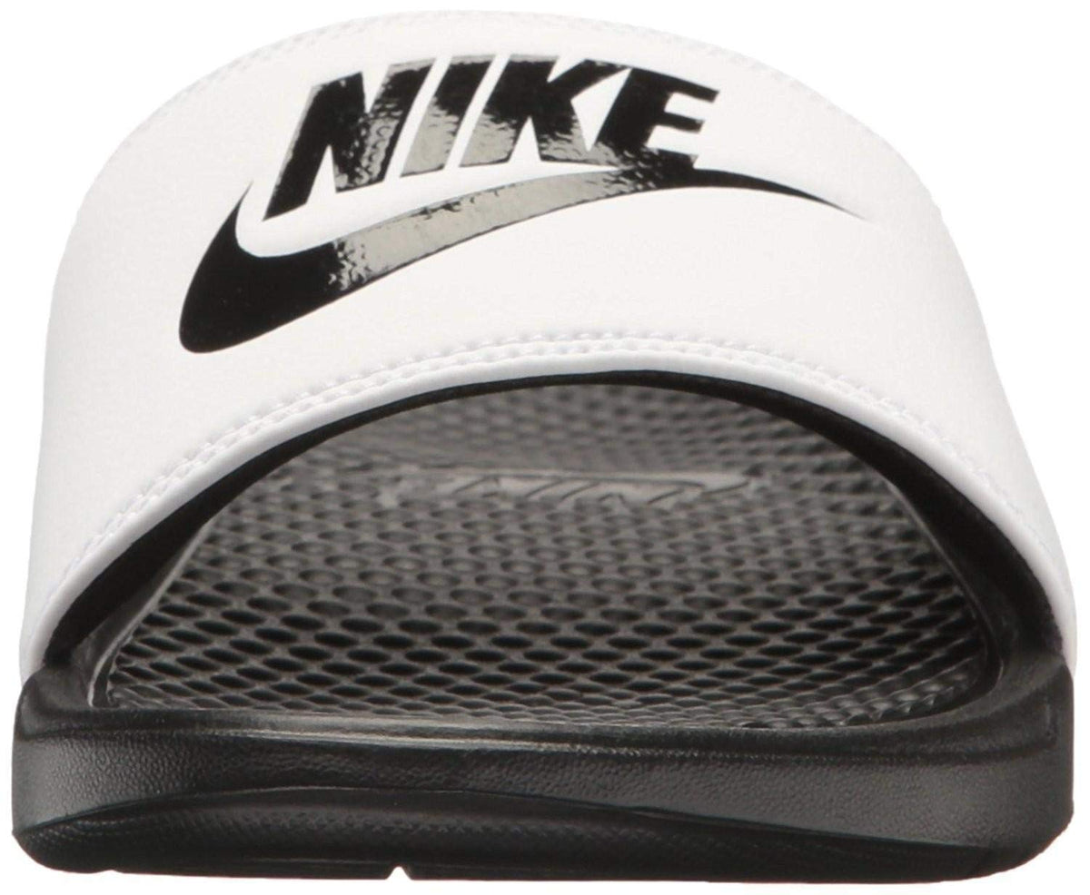 Nike Men's Benassi Just Do It Athletic Sandal (11 M US White/Black-Black)