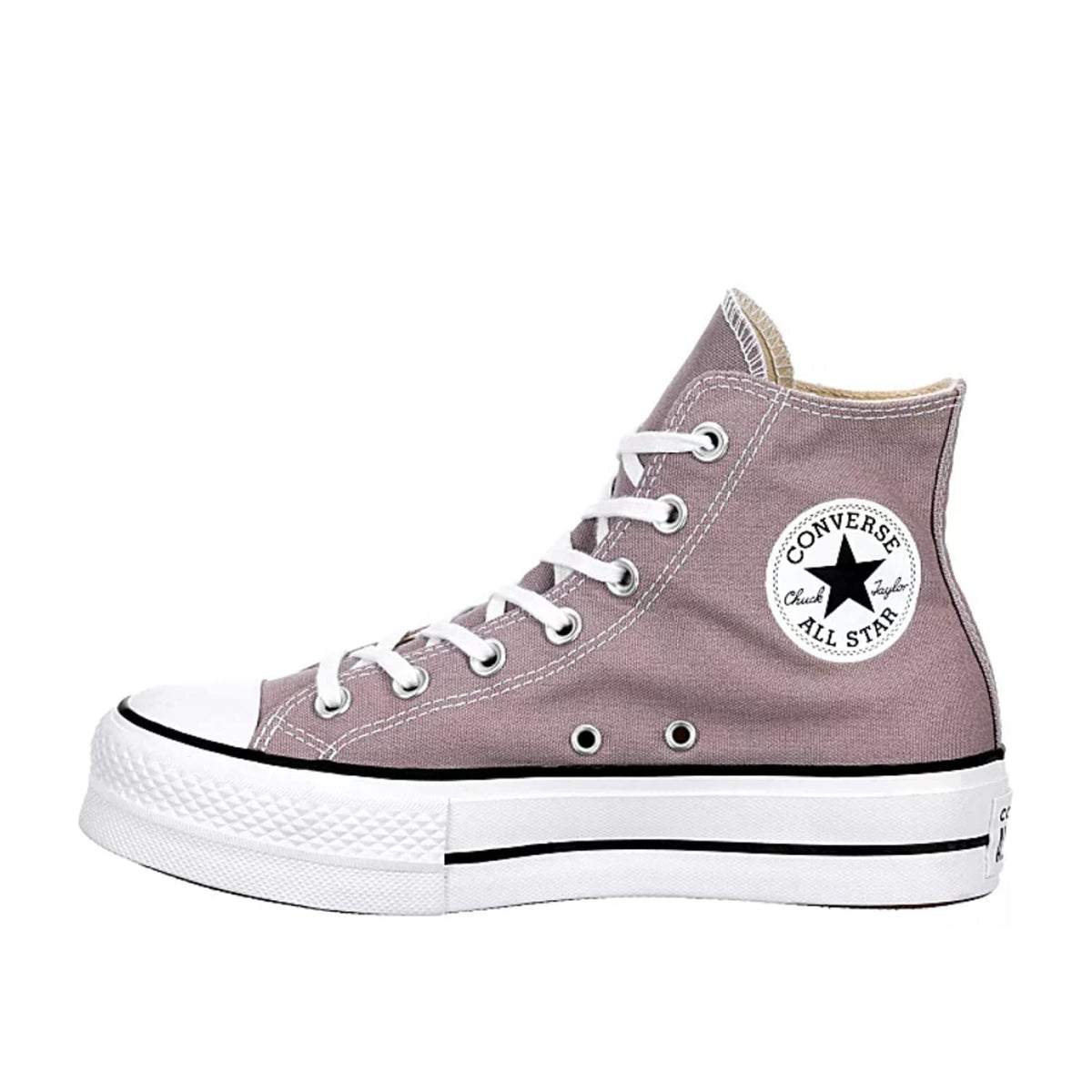 Converse Unisex Chuck Taylor All Star CTAS High Top Platform Sneaker - Vapor Mauve - Black - White 9.5
