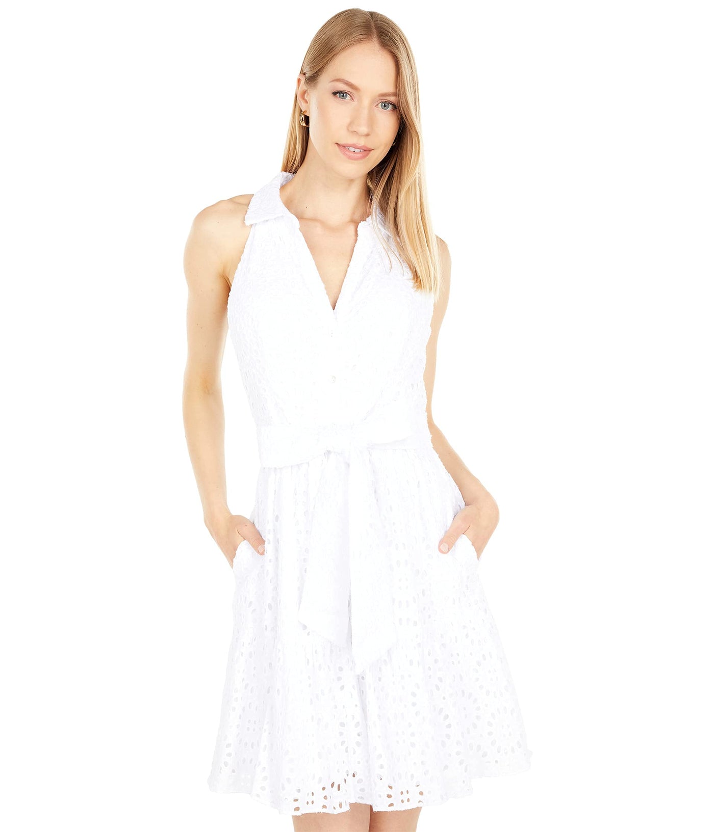 Lilly Pulitzer Trisha Shirtdress Resort White Beach Paradise Eyelet 10