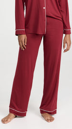 Eberjey Gisele Classic Women's Pajama Set | Long Sleeve Button Down Shirt with Front Pocket, Shorts with Elastic Waist | Super Soft Lightweight Breathable Modal Jersey Fabric Sleepwear