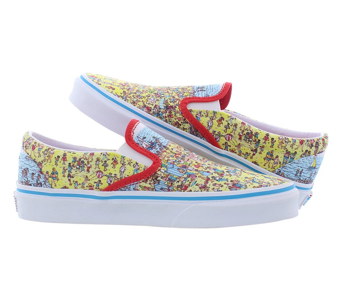 Vans x Where's Waldo? Sneaker Collection (Where's Waldo Classic Slip-On) Find Steve/Beach Men's 4.5, Women's 6 Medium