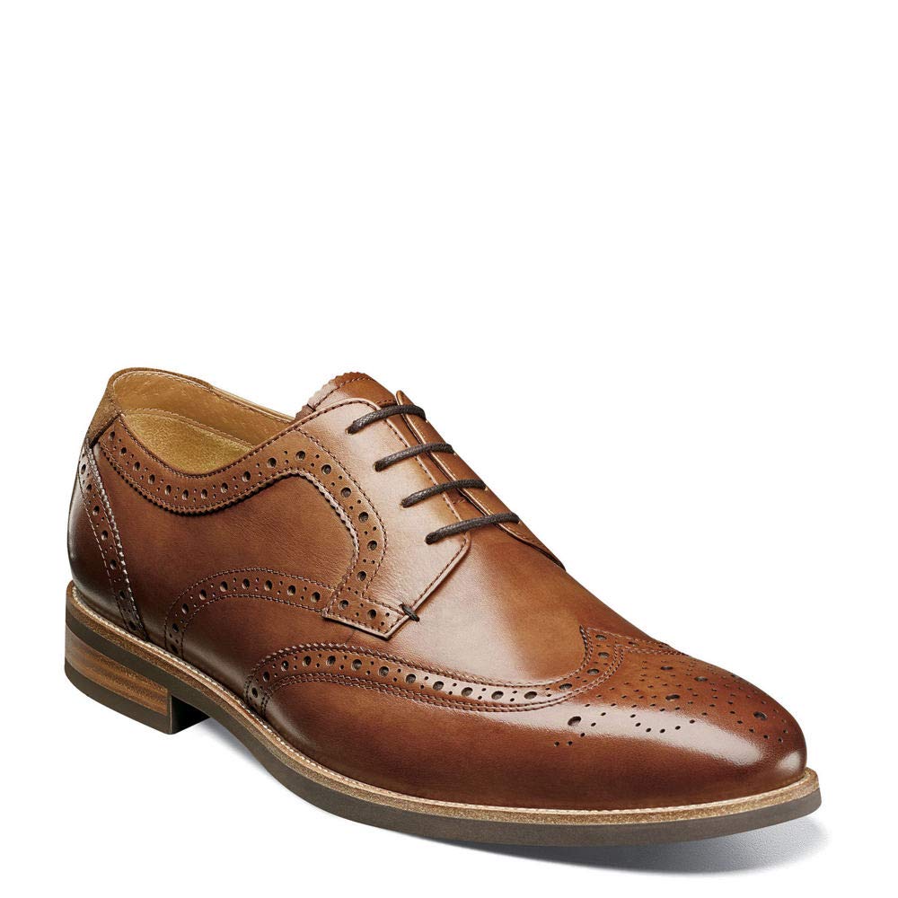 Florsheim Men's Oxfords, Cognac Leather/Suede, 7