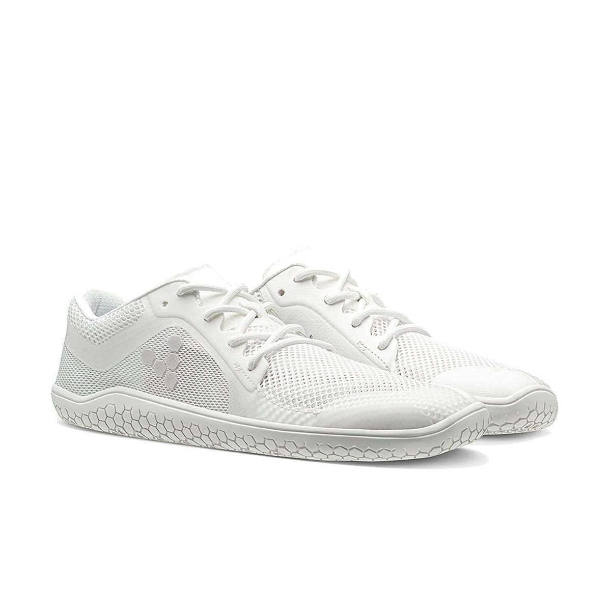 Vivobarefoot Primus Lite, Mens Vegan Light Movement Breathable Shoe with Barefoot Sole White
