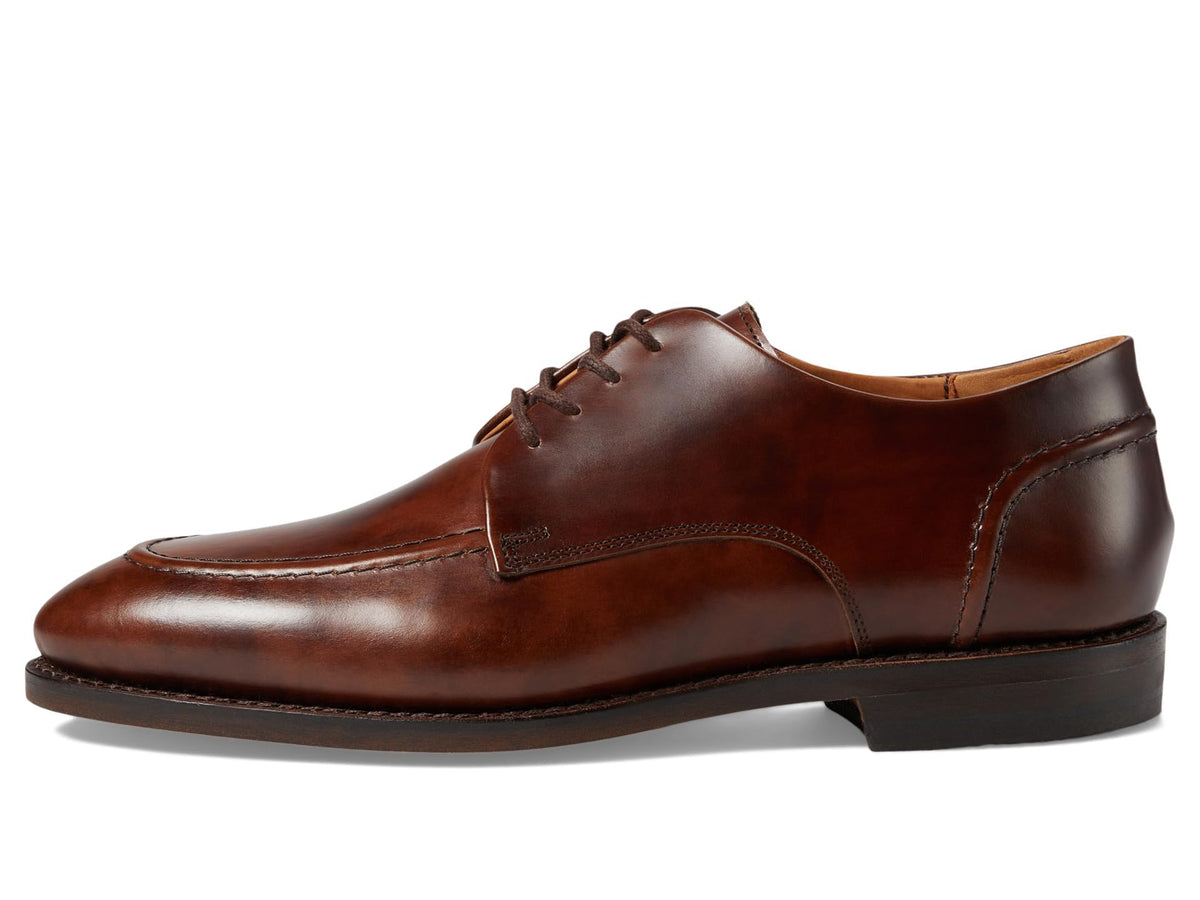 Allen Edmonds Men's Raymond Apron-Toe Derby Moccasin, Brown Museum Leather, 9.5