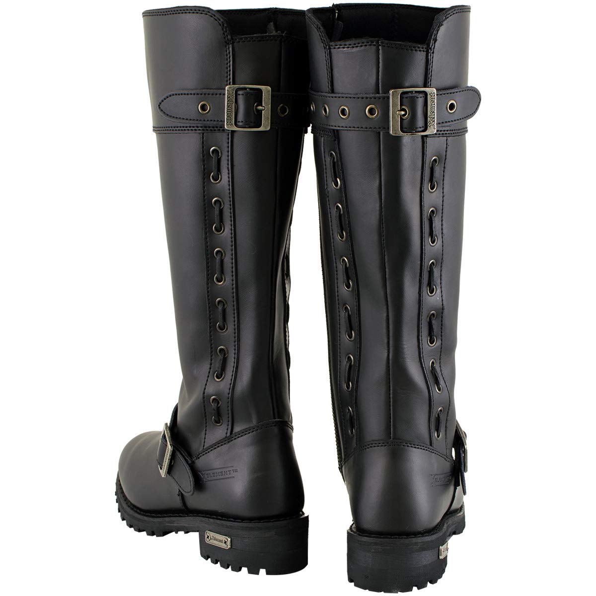 Xelement X93009 Women's Myna Black Performance Knee HighTall Leather Motorcycle Boots - 6