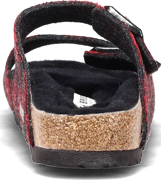 Birkenstock Women's Arizona Shearling Sandals, Red Wool Shearling, 9-9.5