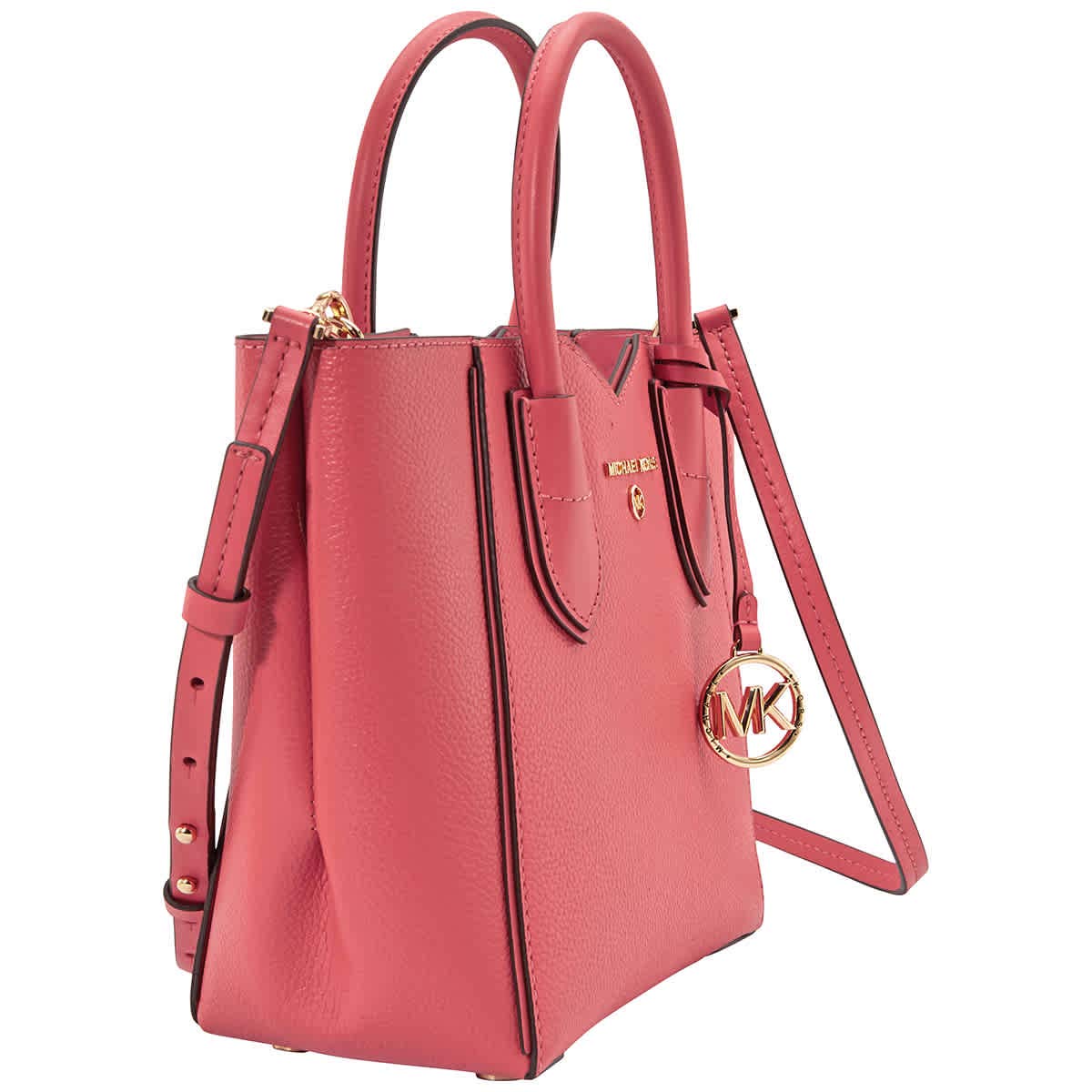 MICHAEL Michael Kors Mae Leather Small Messenger Crossbody Bag