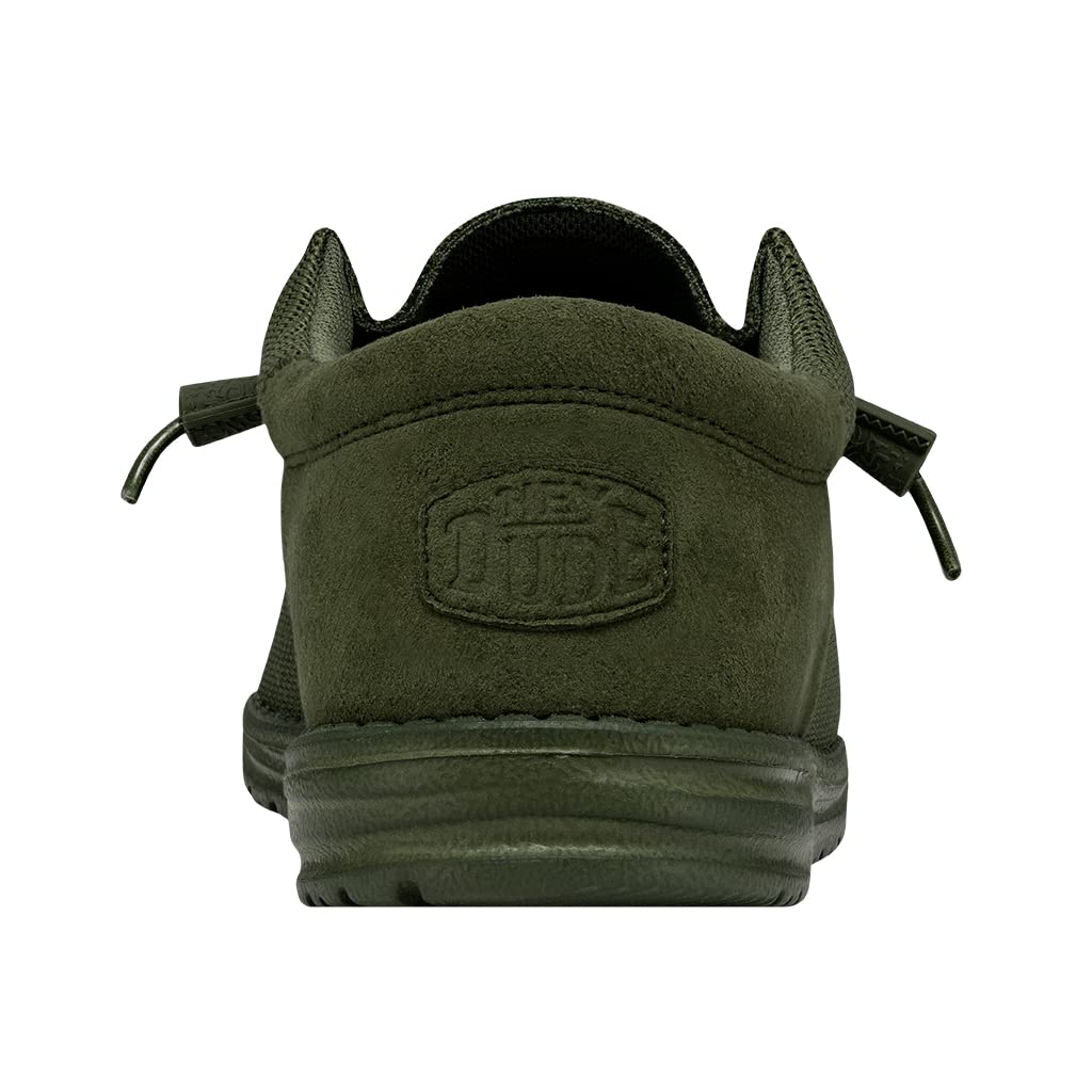 HEYDUDE Men's Wally Funk Mono Forest Size 4 | Men's Loafers | Men's Slip On Shoes | Comfortable & Light-Weight