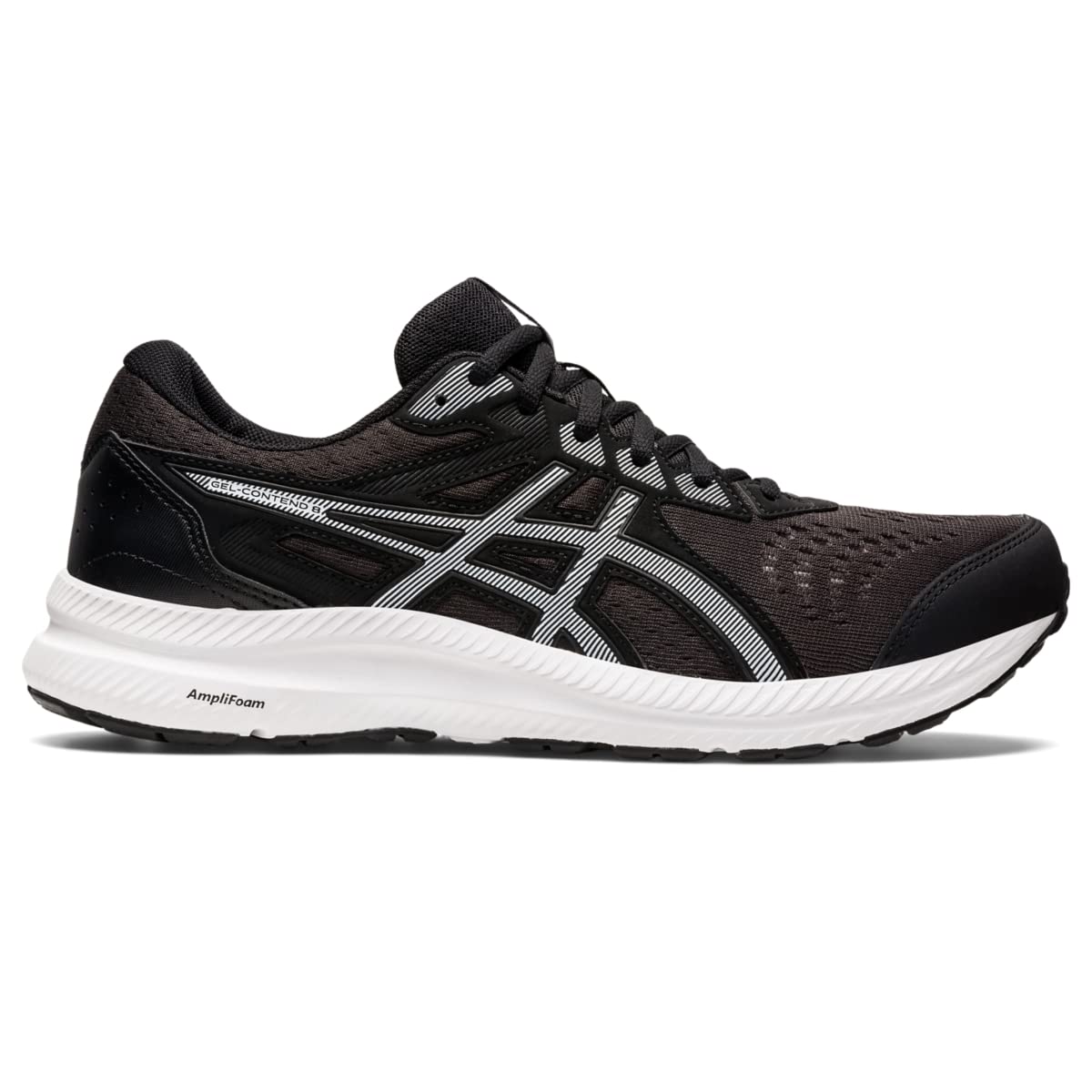 ASICS Men's Gel-Contend 8 Running Shoes, 7, Black/White