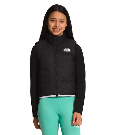 THE NORTH FACE Girls' Reversible North Down Hooded Vest, Lavender Fog, XX-Large
