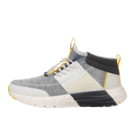 HEYDUDE Men's Sirocco M Mid Trail Heather Grey/Yellow Size 15 | Men's Shoes | Men Slip-on Sneakers | Comfortable & Light-Weight