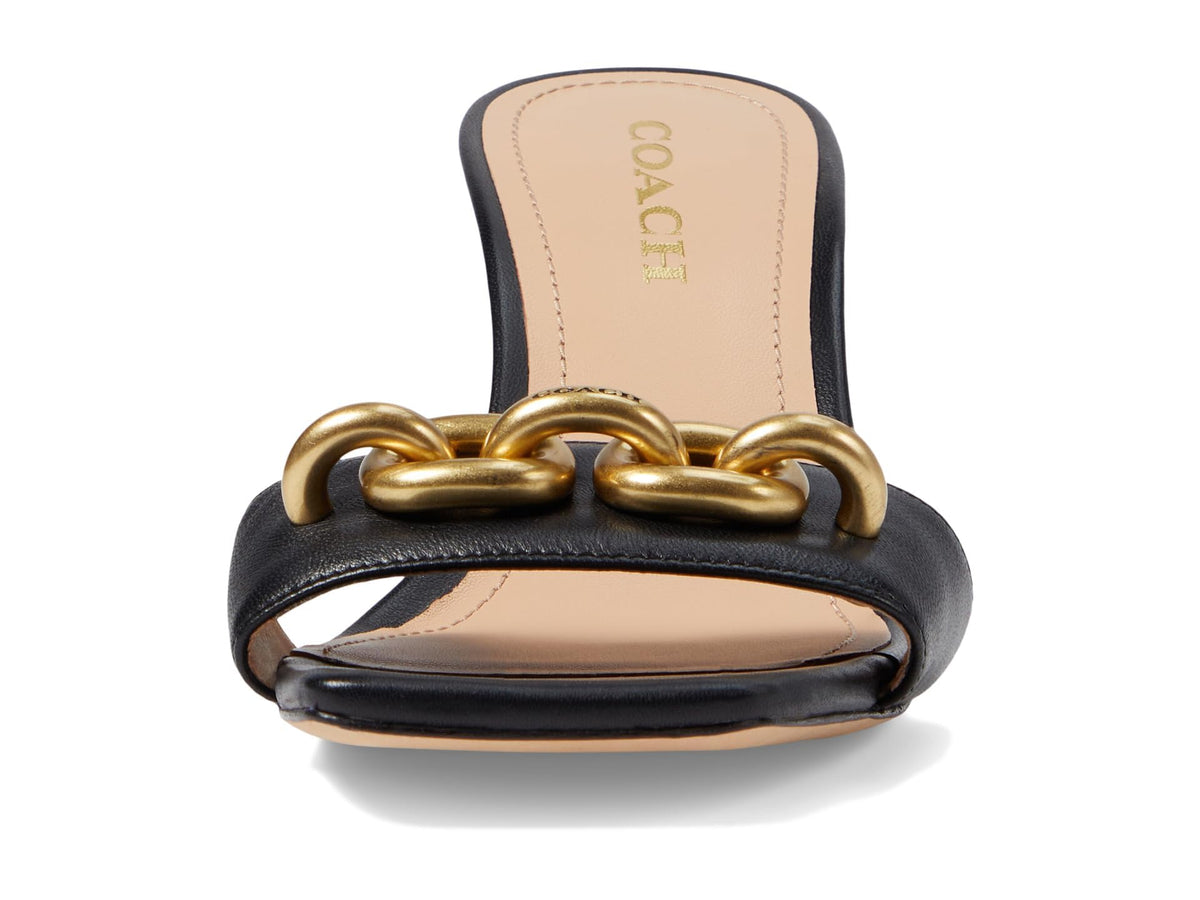 Coach Elsie Leather Wedge Black 8.5 B (M)