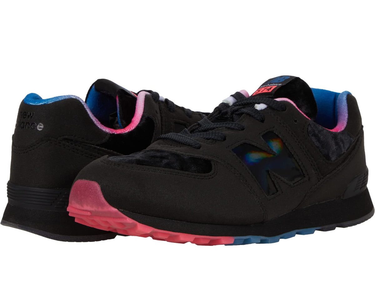 New Balance Girl's 574 Winter Pack (Big Kid) Black/White 4.5 Big Kid M