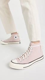 Converse Women's Chuck 70 Pastel Sneakers, Stone Mauve/EGRET/Black, Pink, 10.5 Medium US
