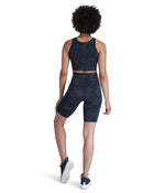 SPANX Lamn Active Seamless Crop Top Black Camo SM