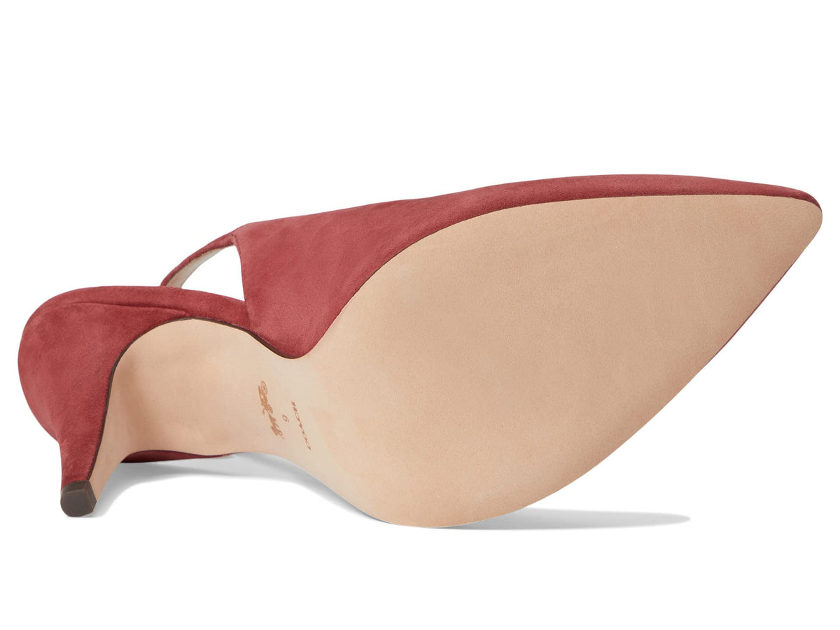 Coach Sutton Suede Slingback Pump Cherry 7 B (M)