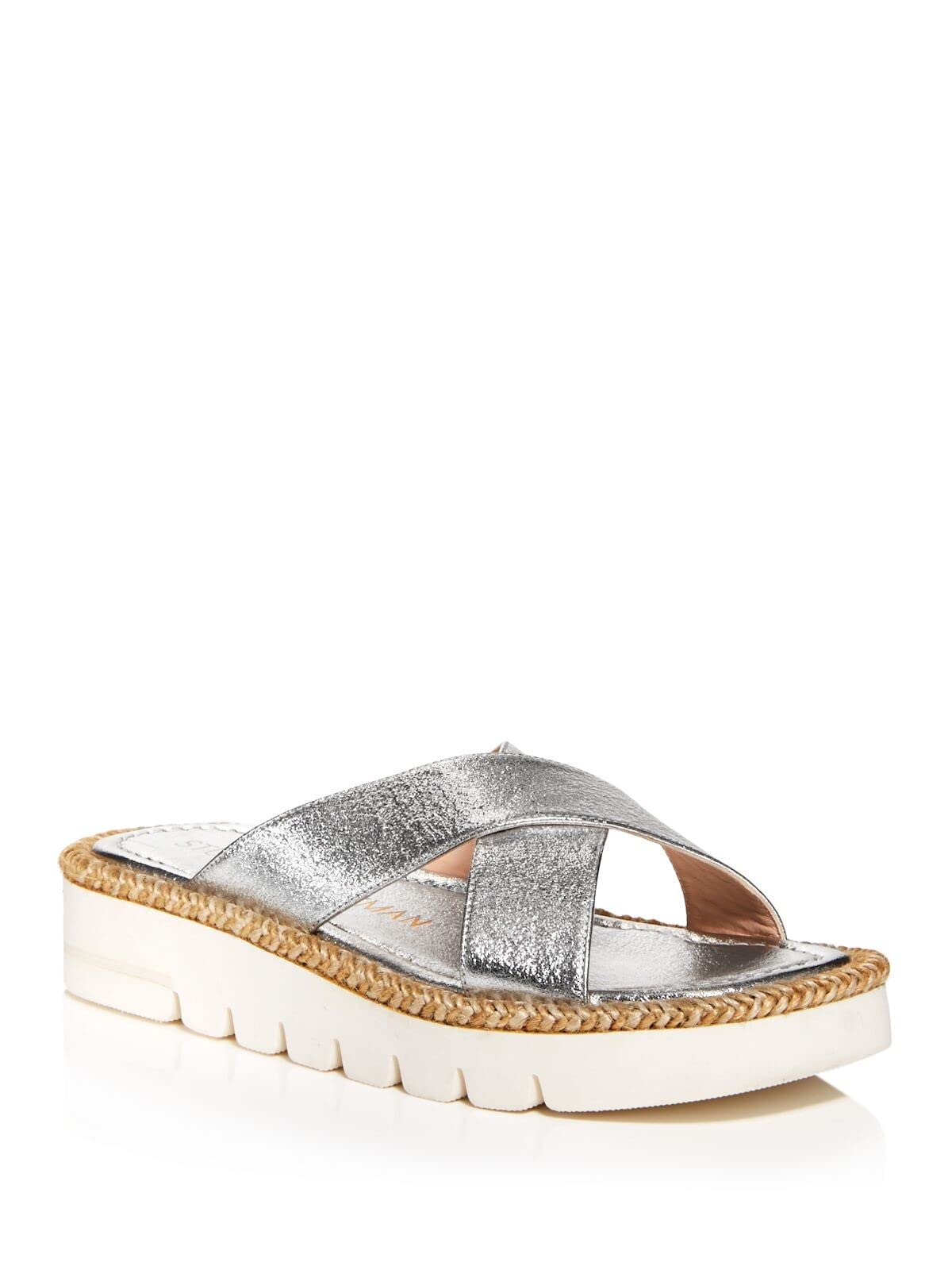 Stuart Weitzman Roza Lift Slide Silver 10 M