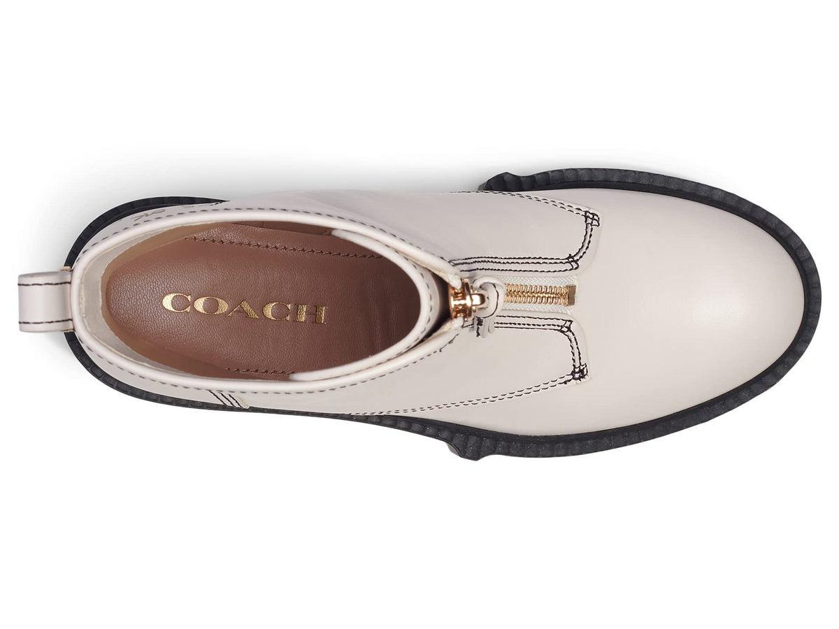 Coach Liza Leather Bootie Chalk 5 B (M)
