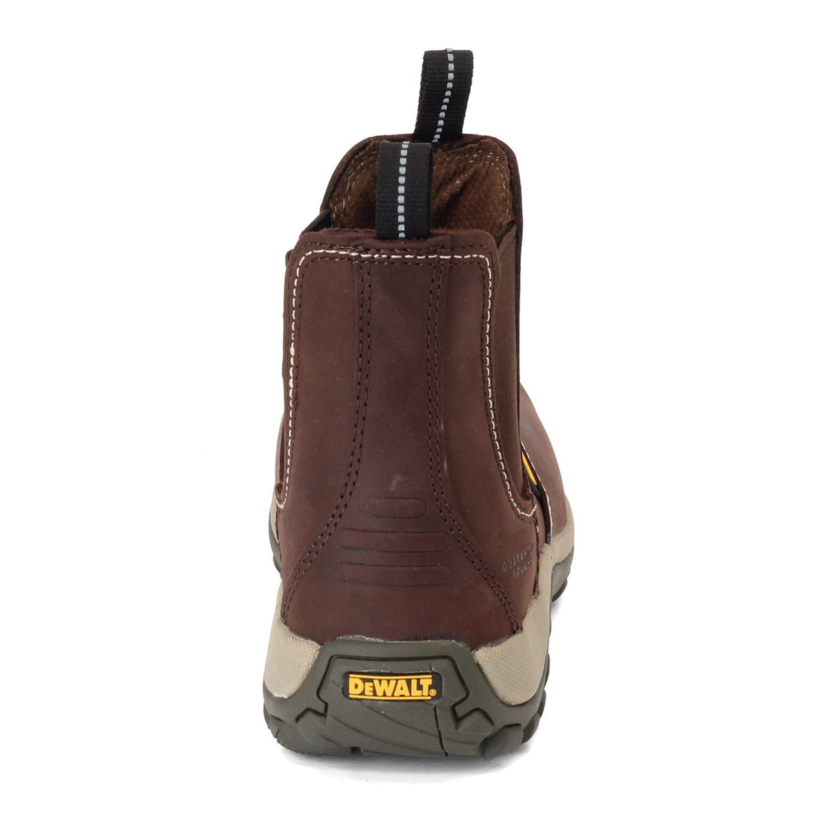 DEWALT Level Men's Slip-On, Steel Safety Toe, Leather Work Boots, Brown, 13