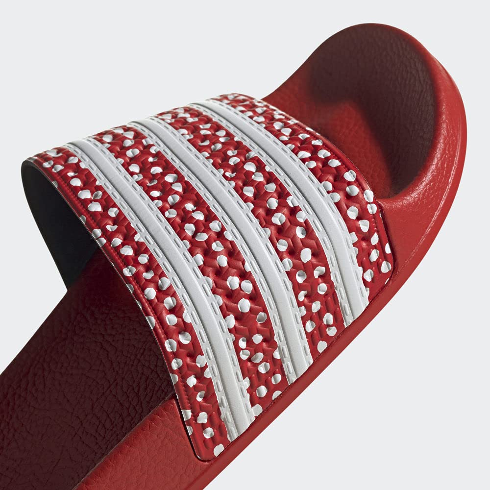 adidas Adilette Footwear White/Vivid Red/Footwear White 8 B (M)