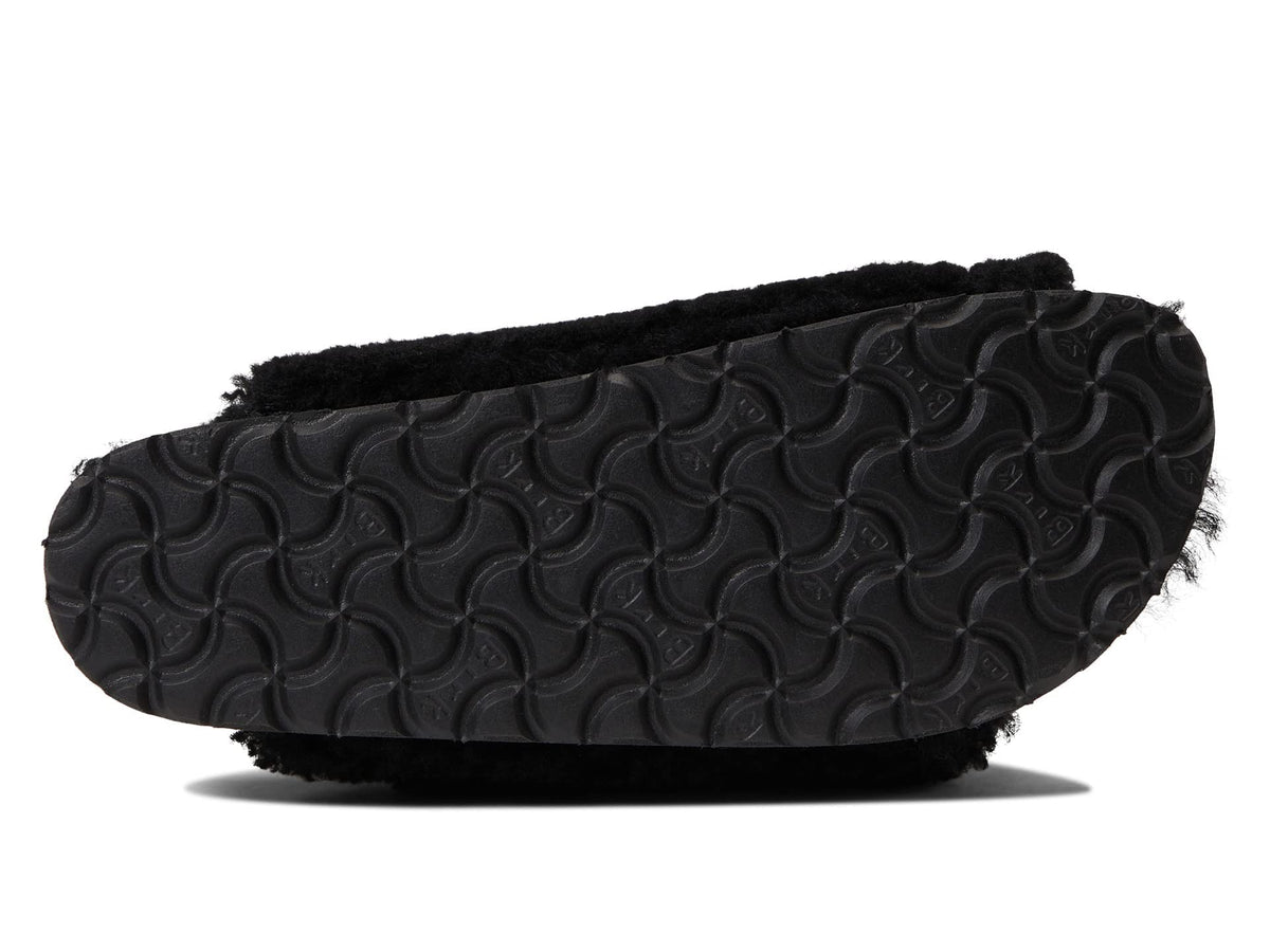 Birkenstock Women's Arizona Big Buckle Teddy Sandal by Papillio, Black, 8 Medium US