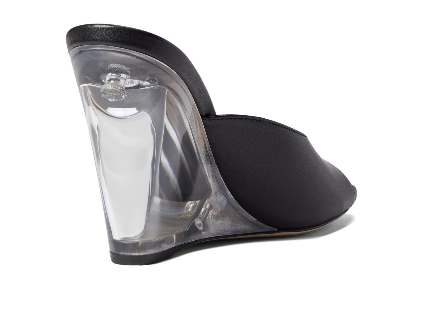 Stuart Weitzman Womens Tia 100 Lucite Wedge Black 7 B